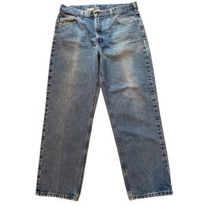 Carhartt B160 Tag 38x30 Relaxed Fit Straight Leg Work Jeans Dark Stone Fits 36”